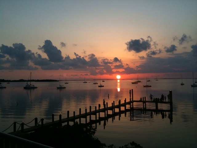 Brilliant sunset at Bayside Grille