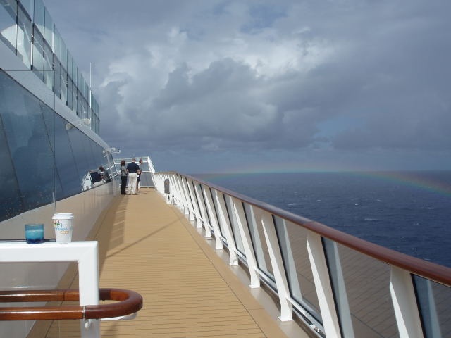 Forward upper deck with rainbow