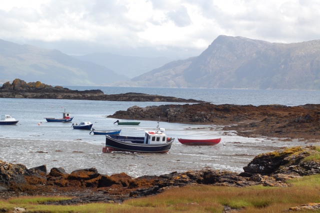 Low-tide looking towards the Knoydart Penninsula from Sleat