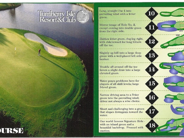 Turnberry Isle - Miami, FL - Golf Course Scorecard